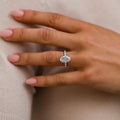 2.90 Ct Oval Moissanite Engagement Ring