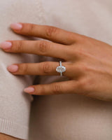 2.90 Ct Oval Moissanite Engagement Ring