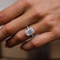 5 Ct Emerald Cut Moissanite Engagement Ring