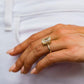 Old Mine 7.10 Ct Emerald Cut Moissanite Ring