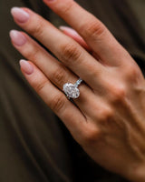 7 Ct Oval Cut Moissanite Engagement Ring