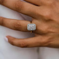 3 Ct Radiant Cut Moissanite Engagement Ring