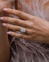 8 Ct Radiant Cut Moissanite Engagement Ring