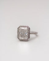 5.30 Ct Radiant Cut Moissanite Ring