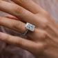 8 Ct Radiant Cut Moissanite Engagement Ring