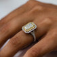 3.55 Ct Canary Yellow Radiant Cut Moissanite Ring