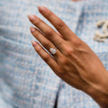 3 Ct Elongated Pear Cut Moissanite Ring