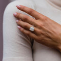 4.40 Ct Radiant Cut Moissanite Engagement Ring