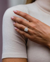 4.40 Ct Radiant Cut Moissanite Engagement Ring