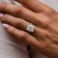 4.40 Ct Radiant Cut Moissanite Engagement Ring