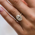 Old Mine 4.70 Ct Oval Cut Moissanite Engagement Ring