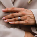 4.65 Ct Cushion Cut Moissanite Ring