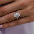 1.85 Ct Oval Cut Moissanite Engagement Ring