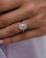 1.85 Ct Oval Cut Moissanite Engagement Ring