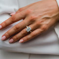 6.20 Ct Emerald Cut Moissanite Ring