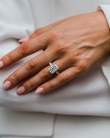 6.20 Ct Emerald Cut Moissanite Ring