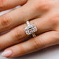 6.20 Ct Emerald Cut Moissanite Ring