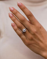 Old Euro 3 Ct Round Cut Moissanite Ring
