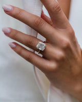 2.50 Ct Old mine Asscher Cut Moissanite Engagement Ring