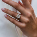 Old Mine 6.80 Ct Asscher Cut Moissanite Ring