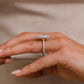 3.50 Ct Oval Cut Moissanite Engagement Ring