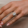 Old mine 8 Ct Cushion Cut Moissanite Ring