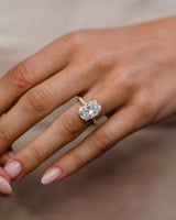 Old mine 8 Ct Cushion Cut Moissanite Ring