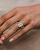 Old mine 8 Ct Cushion Cut Moissanite Ring