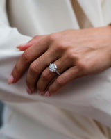 4 Ct Round Cut Moissanite Engagement Ring