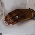 3 Ct Elongated Pear Cut Moissanite Ring