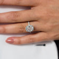 3.95 Ct Cushion Cut Moissanite Ring