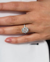 3.95 Ct Cushion Cut Moissanite Ring