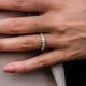 3x2 mm Oval Cut Moissanite Wedding Band
