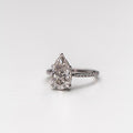 4.10 Ct Elongated Pear Cut Moissanite Ring