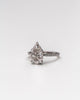 4.10 Ct Elongated Pear Cut Moissanite Ring