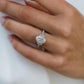 3.30 Ct Oval Cut Moissanite Engagement Ring