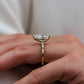 5.10 Ct Elongated Pear Cut Moissanite Ring