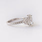 3.30 Ct Oval Cut Moissanite Engagement Ring