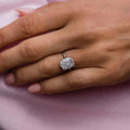 3.65 Ct Cushion Cut Moissanite Engagement Ring