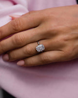 3.65 Ct Cushion Cut Moissanite Engagement Ring