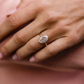 Bezel Set 4.70 Ct Oval Cut Moissanite Engagement Ring
