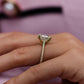 Old mine 6.60 Ct Oval Cut Moissanite Ring