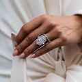 8 Ct Emerald Cut Moissanite Ring
