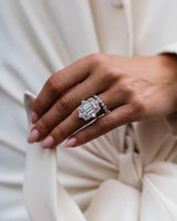 8 Ct Emerald Cut Moissanite Ring