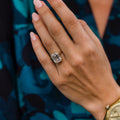 7.10 Ct Emerald Cut Moissanite Engagement Ring