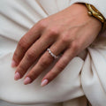 3 Ct Pear Cut Moissanite Wedding Band