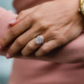 3.85 Ct Oval Cut Moissanite Ring