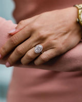 3.85 Ct Oval Cut Moissanite Ring