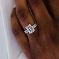 5.75 Ct Emerald Cut Moissanite Engagement Ring
