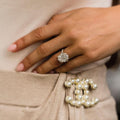 3.50 Ct Emerald Cut Moissanite Engagement Ring